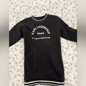Girls Karl Lagerfeld Black Sweatshirt dress runs small